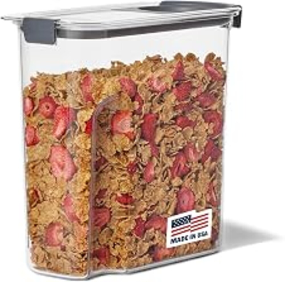 Rubbermaid Brilliance Airtight Cereal Food Storage Container, Shatterproof, BPA-Free and Dishwasher-Safe, 32oz Capacity