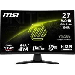 MSI 27" Curved WQHD (2560x1440) HDMI DP 180Hz 0.5ms Gaming Monitor - MAG 274CQFW