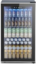 Electactic Mini Fridge 130 Can Beverage Refrigerator Cooler, 3.2 Cu.Ft Drink Fridge for Soda Wine Beer, Adjustable Temperature Control for Home Office, Black