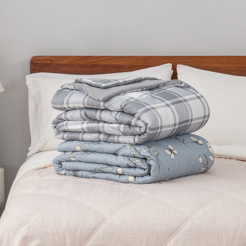 Herringbone Microfiber Down Alternative Blanket