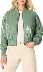 Amazon Essentials Women's Relaxed-Fit Denim Bomber Jacket