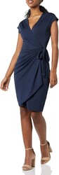 Amazon Essentials Women's Classic Cap Sleeve Wrap Dress with V Neck (Available in Plus Size)