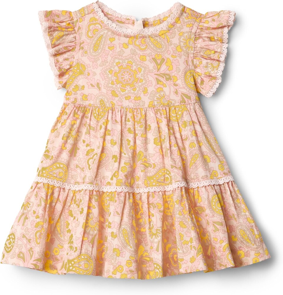 Amazon Essentials x Sofia Grainge Toddlers and Baby Girls' Woven Cotton Sateen Fit & Flare Casual Dress