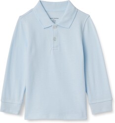 Amazon Essentials Boys and Toddlers' Long-Sleeve Pique Polo Shirts for School Uniform, Multipacks