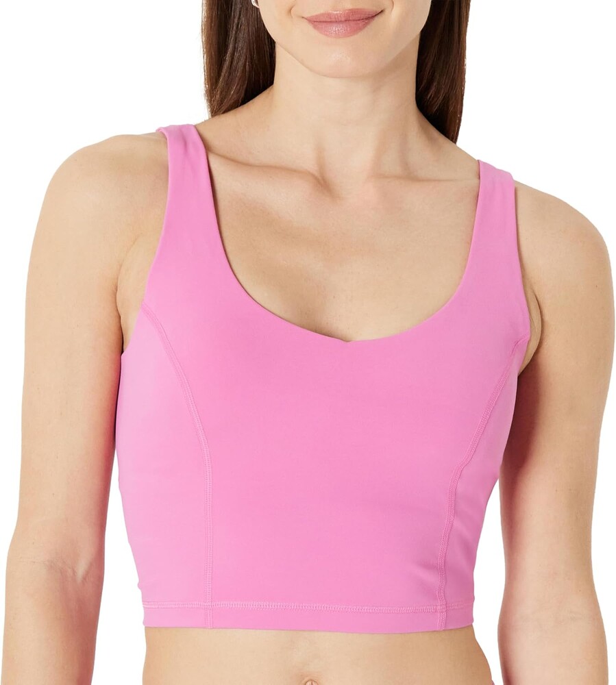 Amazon Essentials Women's Active FormFlex Buttery Soft Light Support Crop Tank with Bra