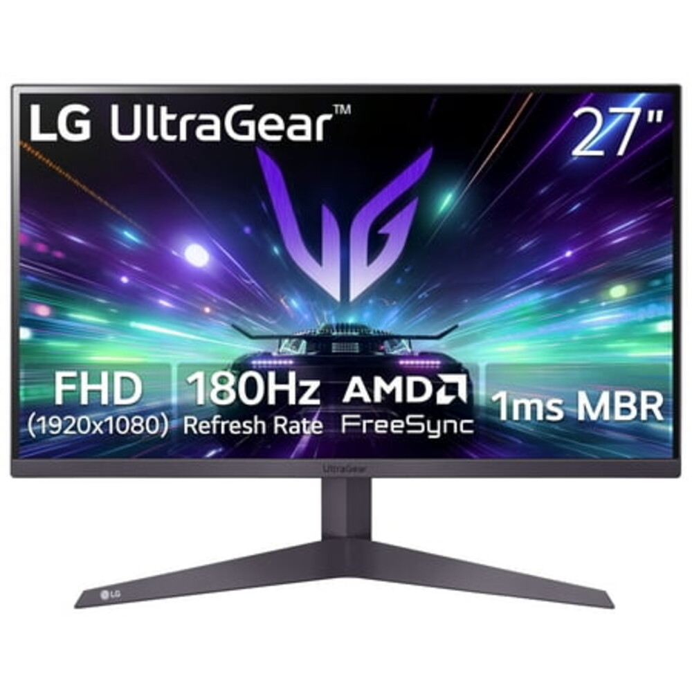 LG 27" UltraGear FHD 180Hz Gaming Monitor with AMD FreeSync, 27GS40W-B