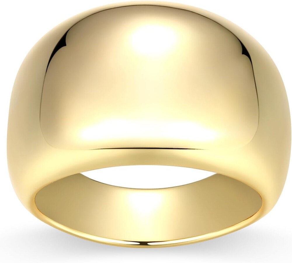 Amazon Essentials (Demi's Pick) Women's Dome Band Ring, Gold or Silver Plated