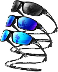 Polarized Sunglasses Men, Sports Sun Glasses Womens UV400 Protection for Fishing Running Driving