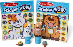Melissa & Doug Sticker Wow!® Pets (Dog and Cat) Value Pack Arts and Crafts Collectibles - 2 Activity Pads, 2 Sticker Stampers, 2 Bonus Stacks - FSC Certified