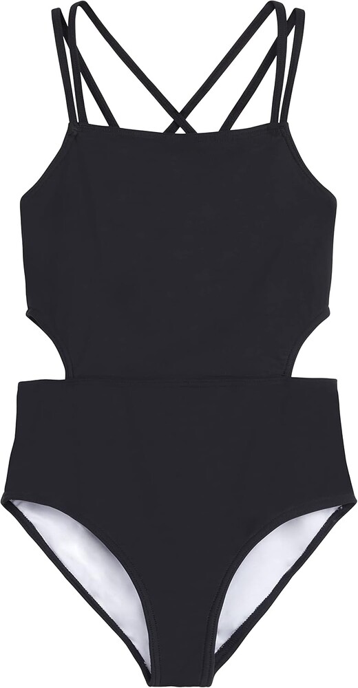 Kanu Surf Girls' Beach Girl Sport Cut-Out One Piece Swimsuit