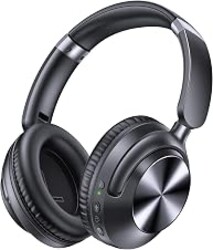 TAGRY Hybrid Active Noise Cancelling Bluetooth Headphones 100H Playtime Wireless Over Ear Headphone with Fast Charging Hi-Res Audio Headsets Comfort Earcups for Commute Travel Office Phone PC Black