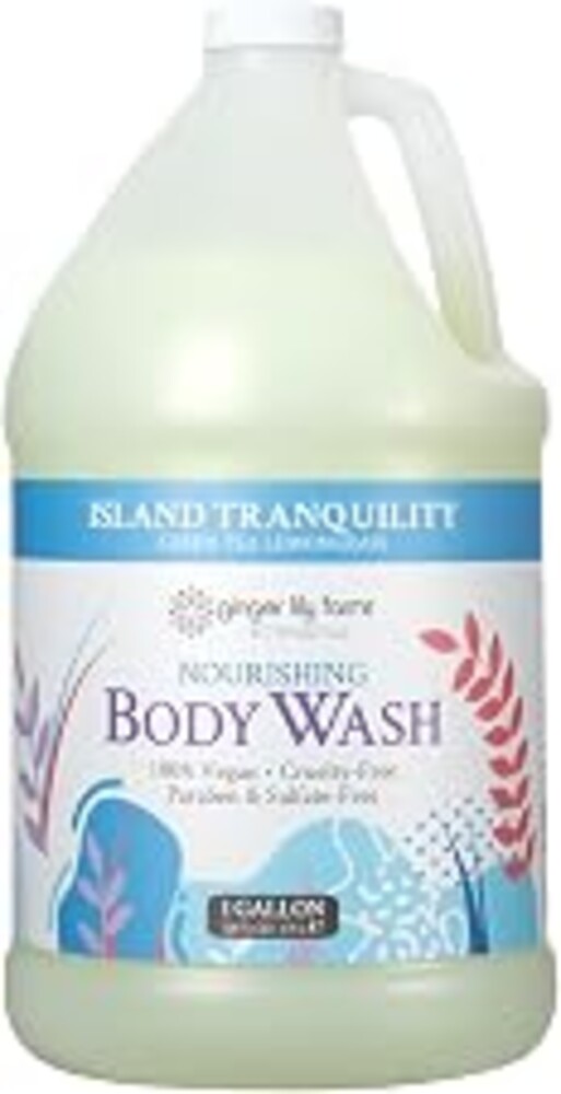 Ginger Lily Farms Botanicals Nourishing Body Wash, Island Tranquility, 100% Vegan & Cruelty-Free, Green Tea Lemongrass Scent, 1 Gallon Refill (128 fl. oz.)