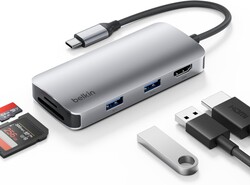 Belkin USB-C Hub, 5-in-1 Multiport Adapter - USB-C Docking Station with 4K HDMI, 2 x USB-A 3.1 Ports, SD Card Slot, & MicroSD Card Slot for Neo MacBook, MacBook Pro, Air, iPad Pro, XPS, and More