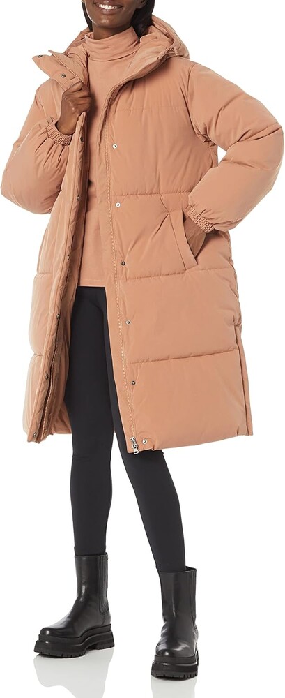 Amazon Essentials Women's Oversized Long Hooded Insulated Puffer Jacket (Available in Plus Size)