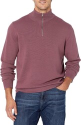 Amazon Essentials Men's 100% Cotton Quarter-Zip Sweater