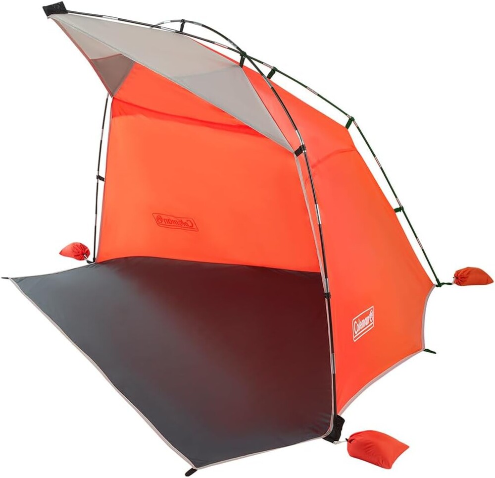 Coleman Skyshade Portable Sun Shelter, Easy Setup with Pre-Attached Poles, Canopy Provides Cover from Sand & Sun, Great for Beach, Park, Tailgating, Camping, Backyard & More