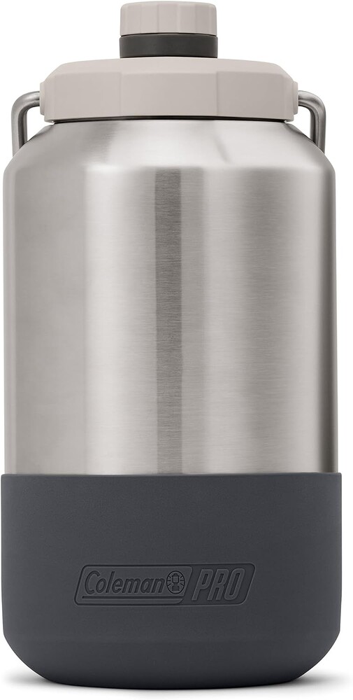 Coleman Pro Heavy-Duty Insulated Gallon Water Jug, Leakproof Portable Jug for Rugged Use, Durable Steel Water Bottle