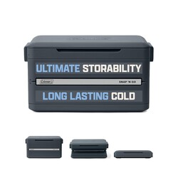 Coleman Snap 'N Go 35-Quart Collapsible Hard Cooler, Portable Hard-Sided Cooler with Waterproof Removable Liner, Spacing-Saving & Quick Set Up, 48 Hours Cold, Mussel Grey