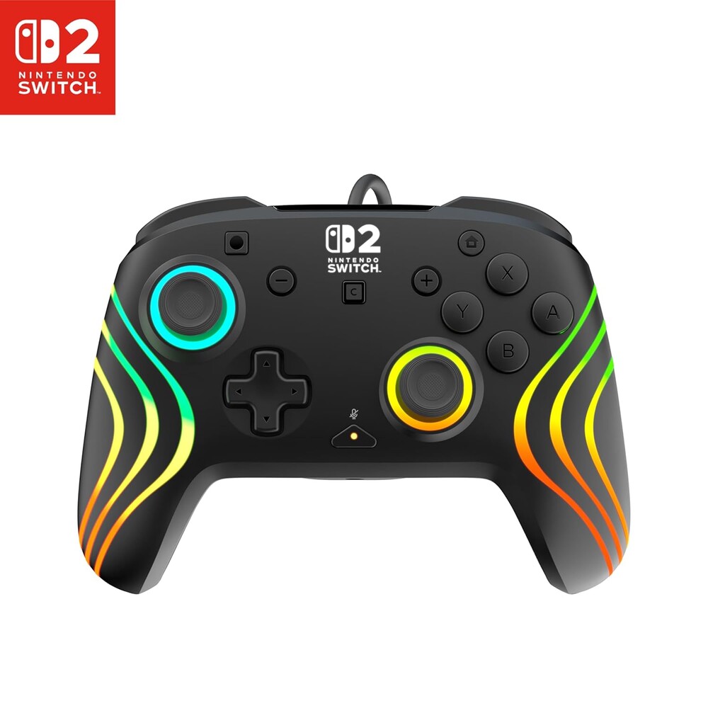 Turtle Beach Afterglow Wave Controller Wired RGB Gaming Controller – Licensed for Xbox Series X|S, Xbox One & Windows – Mappable Buttons, Hall-Effect Hair Triggers, Audio Controls, 10ft Cable – Black