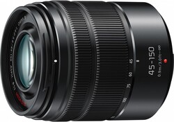 Panasonic LUMIX G Vario 45-150mm F4.0-5.6 ASPH Mirrorless Camera Lens with Optical Stabilizer, Micro Four Thirds Mount, H-FS45150AK (USA Black)