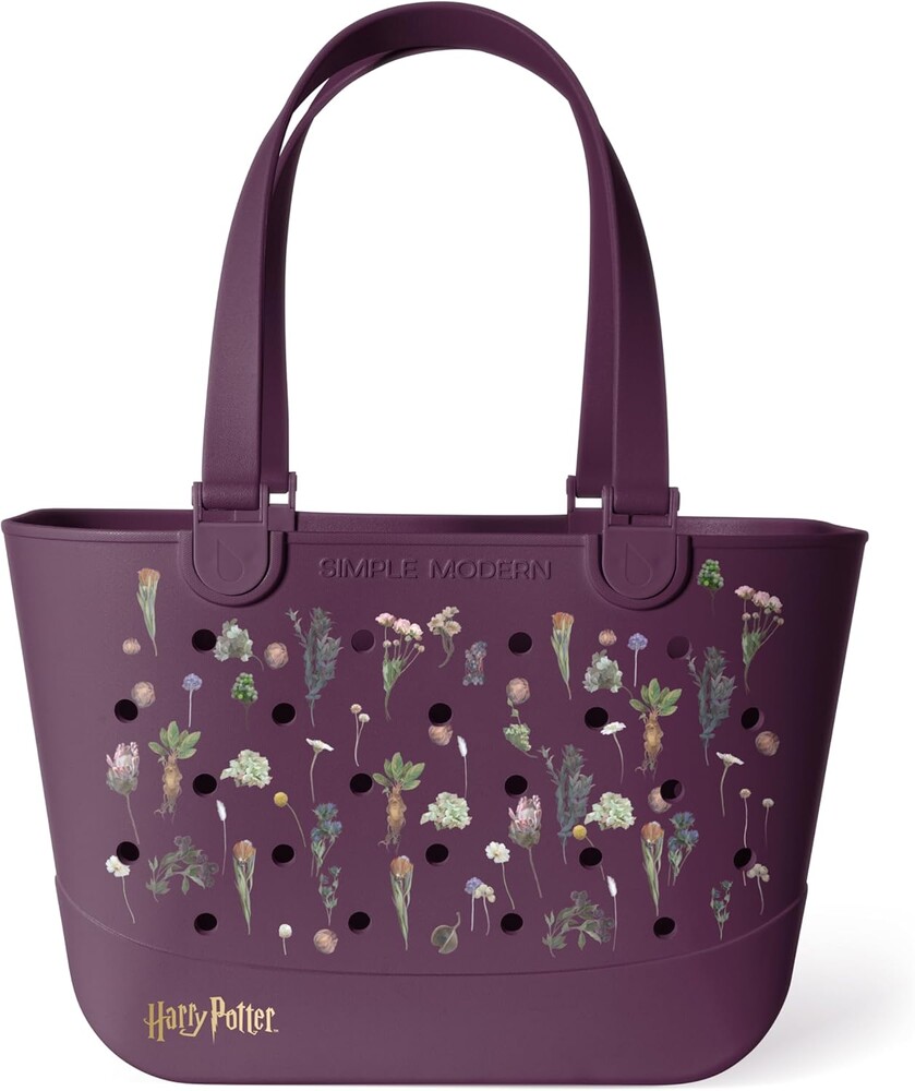 Simple Modern Harry Potter Large Beach Bag | Waterproof Getaway Rubber Tote with Zipper Pocket for Travel, Pool, Boat, Groceries, Sports | Harry Potter Herbology