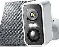 Andyssey 3MP Security Camera Wireless Outdoor for Home Security,Only 2.4GHz | Solar &Battery Powered, AI Detection,Color Night Vision,Siren,Cloud Storage/ SD, Support up to 256G(SD card not included))