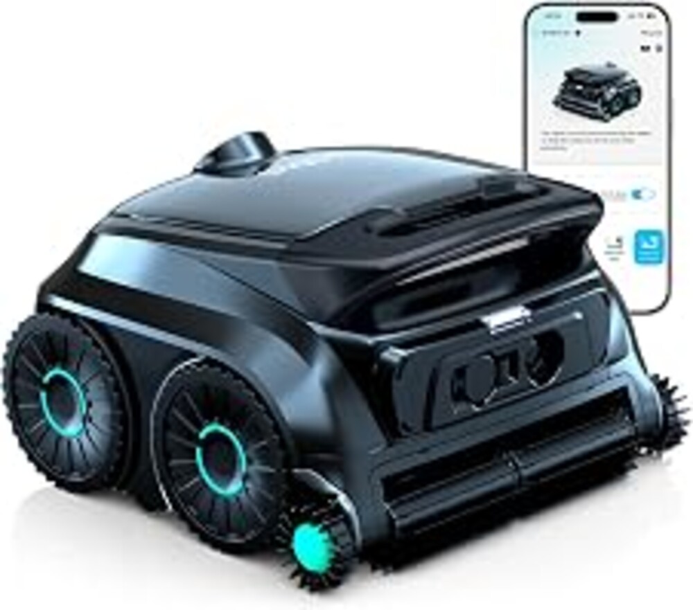 (2026 NEW) WYBOT B1 Cordless Robotic Pool Vacuum for Inground Pools, Six-Roller Brush 4-in-1 Smart Pool Cleaner, Edge Cleaning High Obstacle Crossing, Lightweight, App Navigation, Gray Black