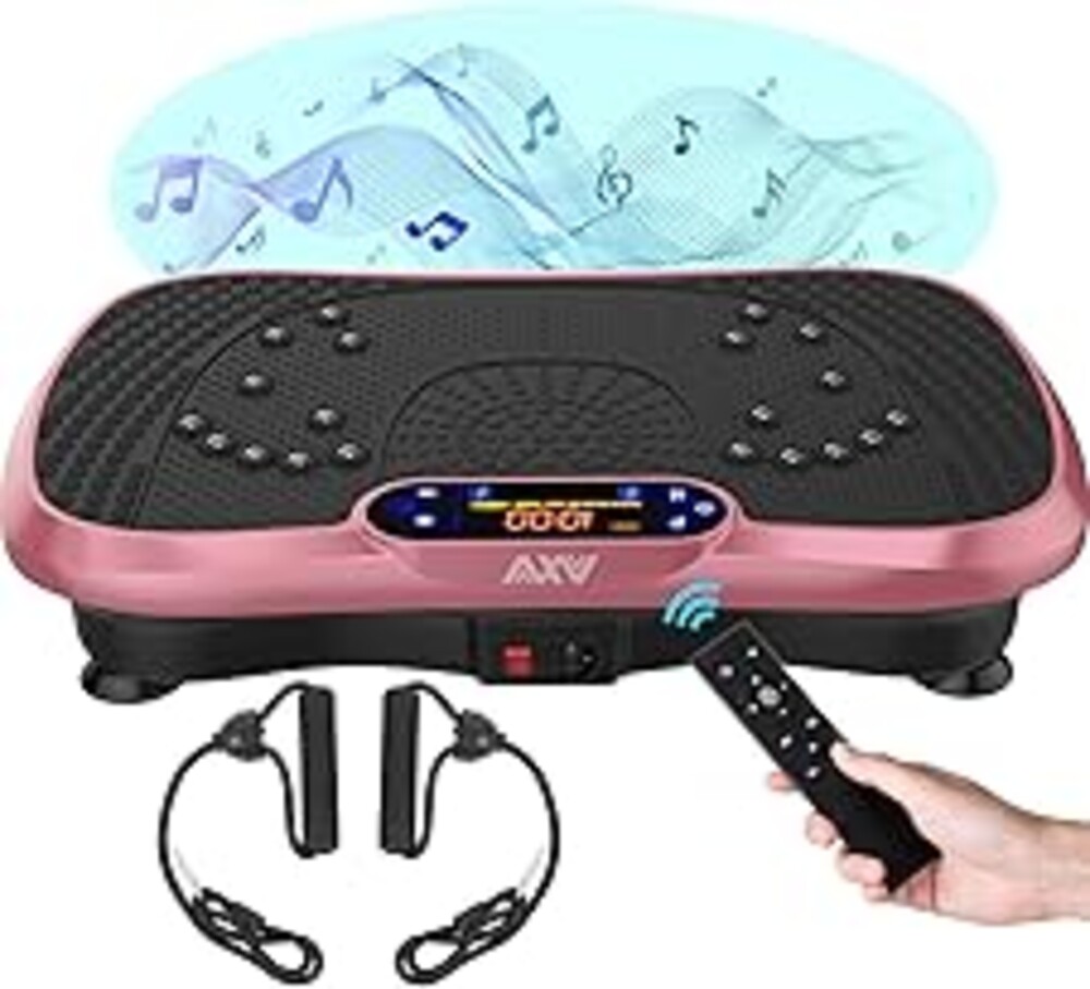 AXV Vibration Plate Fitness Platform Exercise Machine Vibrating Shaking Full Body Shaker Workout Vibrate Stand Shake Board Sport for Weight Loss Fat Burner for Gym Home Office