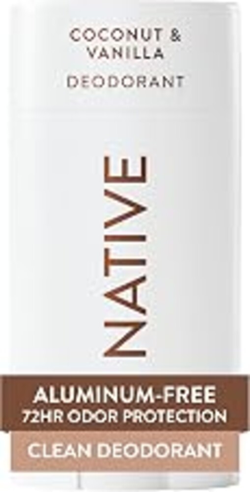 Native Deodorant Contains Naturally Derived Ingredients, 72 Hour Odor Control, Deodorant for Women and Men, Aluminum Free, Coconut & Vanilla 2.65oz