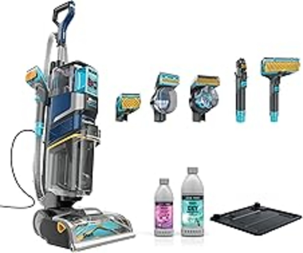 Shark CarpetXpert HairPro | Upright Carpet, Area Rug & Upholstery Cleaner | StainStriker Handheld Tough Stain Remover & Onboard Self Clean | Pet Hair Pickup & Odor Removal | 5 Tools | Navy | EX304