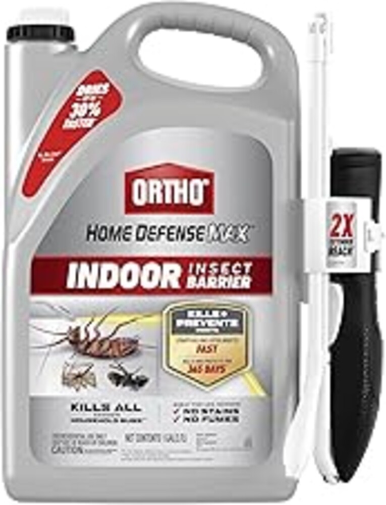 Ortho Home Defense Max Indoor Insect Barrier, Wand, 1 gal. | Ready-To-Use Home Bug Killer with Extended Reach Comfort Wand, Kills Ants, Roaches, Spiders, Fleas and Ticks