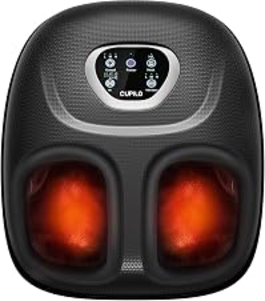 CuPiLo Foot Massager FSA Eligible HSA, 2026 Upgraded, Fathers Day Dad Gifts for Men, Feet Massager with Heat for Plantar Fasciitis Relief, 5 Levels Compression & Vibration Massage for Neuropathy