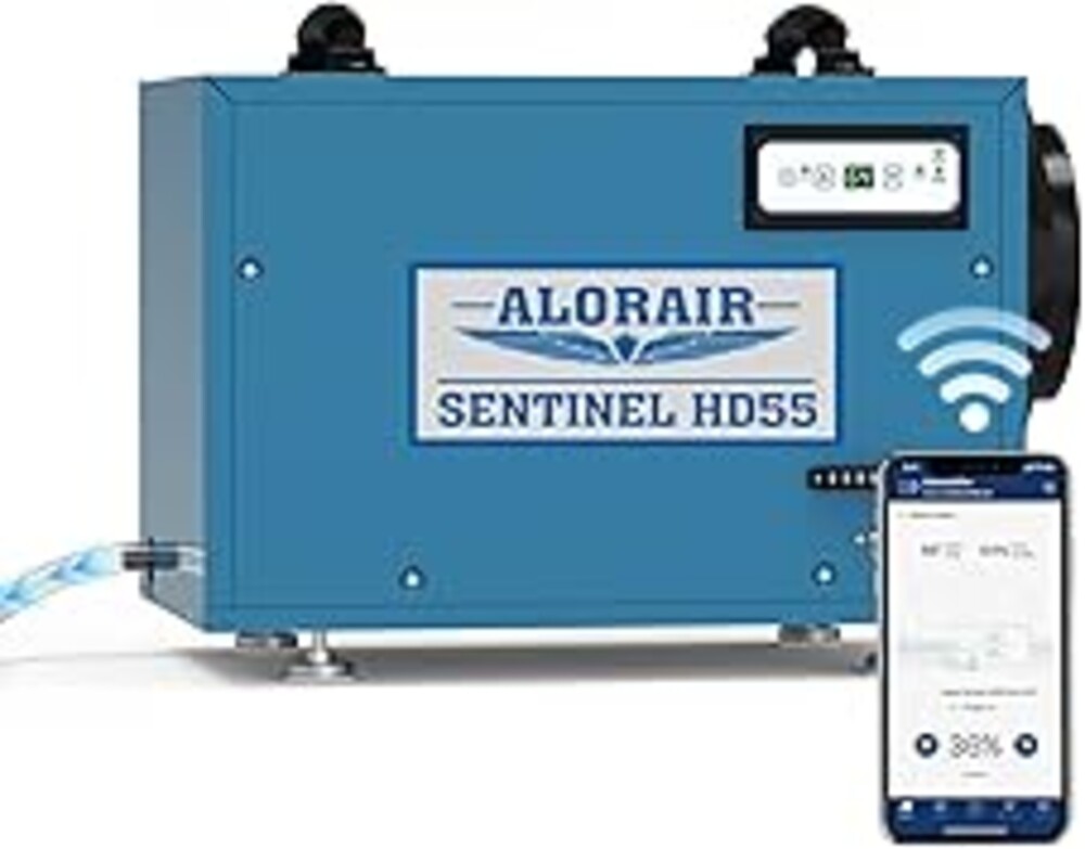 ALORAIR Wi-Fi Crawlspace Dehumidifier, 113 Pint with Drain Hose for Crawl Space, Basement, Commercial and Water Damage Restoration, Compact and Portable, Auto-Defrost
