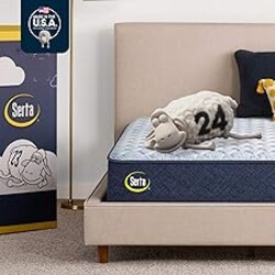 Serta Sleeptrue Medium 12" Queen Mattress in a Box, Hybrid Mattress, Cooling, Breathable, and Pressure Relieving - 100 Night Trial, CertiPUR-US Certified and 10 Year Limited Warranty