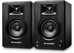M-AUDIO BX3 Pair 3.5" Wired Studio Monitors and PC Speakers for Recording and Multimedia with Music Production Software