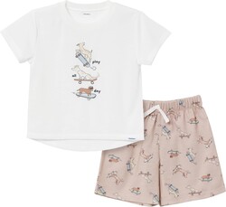 Gerber Baby Boys' 2-piece Pajama Set (Polyester Flame Resistant Short-sleeve Top & Shorts)