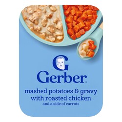 Gerber Graduates Lil' Entrees Mashed Potatoes & Gravy with Roasted Chicken & Carrots, 6.6-Ounce (Pack of 8)