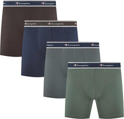 Champion Men's Performance Boxer Brief-4 Pack-super Soft Stretch Jersey Underwear Tag-free Comfort (S–xl)