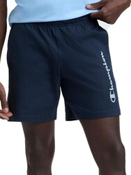 Champion Men's Graphic Lounge Shorts, Standard Fit, 7 Inch Inseam, Script Logo, Lightweight 100% Cotton Jersey
