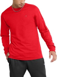 Champion Men's Classic Long Sleeve T-Shirt, Standard Fit, C Logo, Available in Regular and Big & Tall