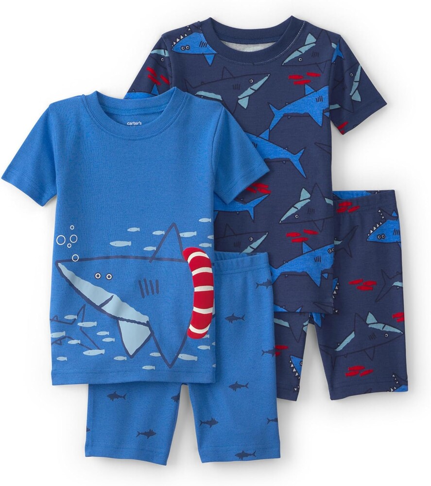 Carter's Boys' 4-piece Tight Fit Cotton Pajama Set