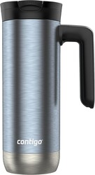 Contigo Superior 2.0 Stainless Steel Travel Mug with Handle Leak-Proof Lid Double-Wall Insulation for Hot & Cold Beverages, 20oz ,Dark Ice, Ideal for Commuting and Travel