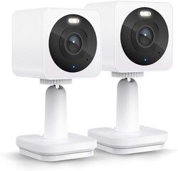 WYZE Cam OG Indoor/Outdoor 1080p Wi-Fi Smart Home Security Camera with Color Night Vision, Wired, Motion Detection, 2-Way Audio, Compatible with Alexa & Google, White (2-Pack), Free Expert Setup