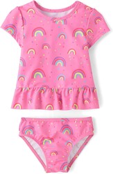 The Children's Place Boys and Toddler Short Sleeve Rashguard Swimset