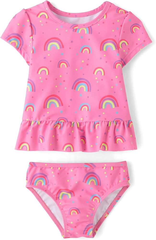 The Children's Place Boys and Toddler Short Sleeve Rashguard Swimset