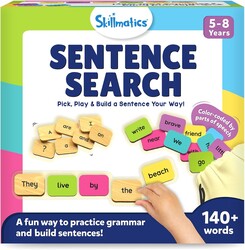 Skillmatics Educational Board Game - Sentence Search, Learning Toy for Kids, Sentence Building Activity, Creative Word Play, Screen-Free Fun, 120+ Tiles (1.3 x 1 Inches), Gifts for Ages 5, 6, 7, 8