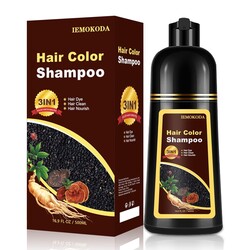 Dark Brown Hair Dye Shampoo 3 in 1 for Gray Hair, Long-lasting & Natural Hair Color Shampoo, Herbal Ingredients Natural Shampoo Hair Dye Effect in Minutes, Gifts for Men Women 500ml