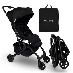 Colugo Compact Stroller+ Lightweight Travel Stroller 16lb, One-Hand Auto-Fold, Multi-Position Recline, for Infants and Toddlers Ages 6 Months to 4 Years, Rain Cover, Backpack and Cup Holder, Black