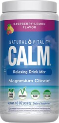 Natural Vitality Calm Magnesium 16oz Powder | Raspberry Lemon Flavored Supplement | Non-GMO, Vegan & Gluten Free Formula