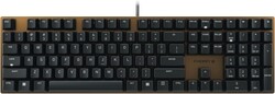 Cherry KC 200 MX, Wired Mechanical Office Keyboard, Modern Design with Elegant Aluminum Surface, USB-A Connection, MX2A Brown Switches, Black/Bronze